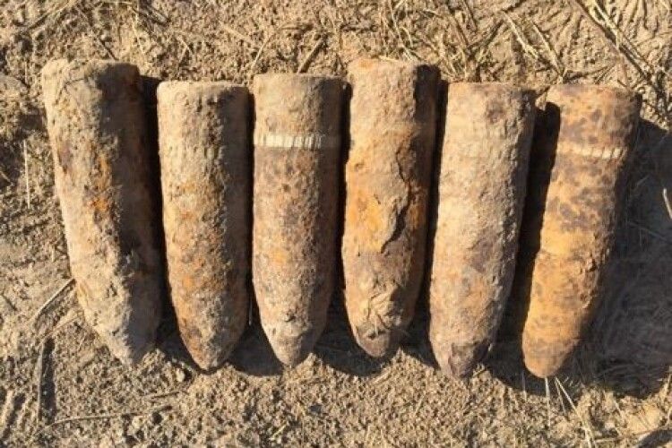 Біля Затурець на Волині знайшли 6 снарядів