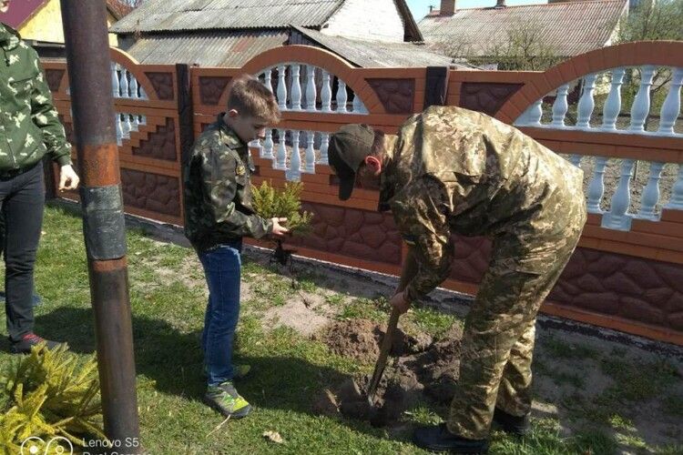Учні та ветерани АТО садили дерева