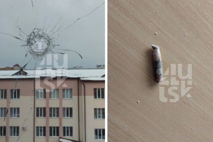 Куля пробила вікно ліцею під час атаки на Луцьк