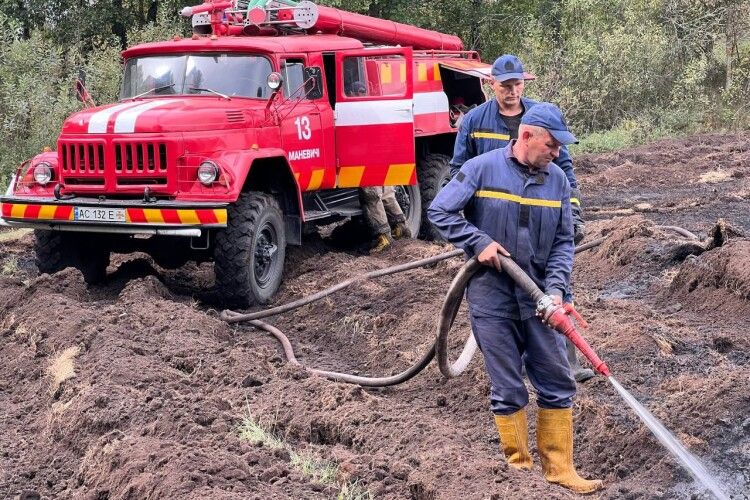 На Волині вигоріло 2 гектари торфу