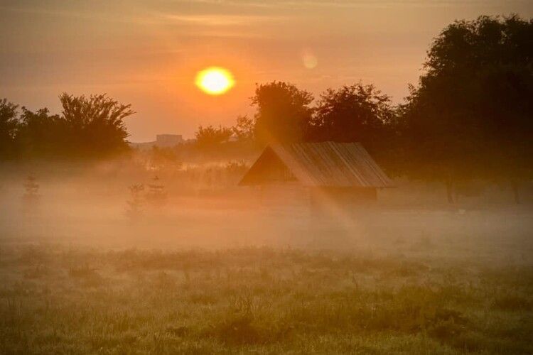 Срібні хмари, золоте сонце і сивий туман: показали чарівну красу світанку на Рівненщині (Фото)