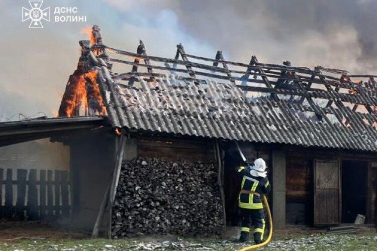 Пожежі на Волині: вогонь нищив будівлі у Луцькому та Ковельському районах
