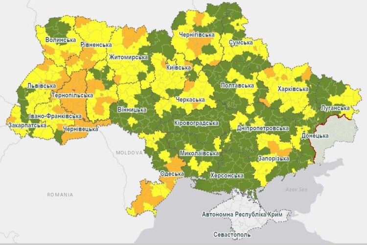 В Україні оновили зони карантину: де діятимуть найсуворіші обмеження 