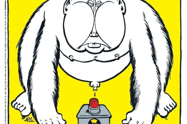Мавпа-Путін мочиться на ядерну кнопку (Фото)