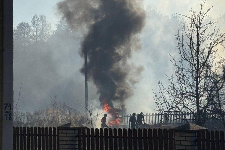 Волинські рятувальники борються з наслідками підпалів сухостою