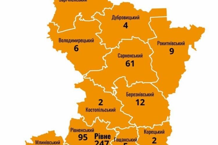 У Рівненській області за добу зафіксовано 33 нові випадки коронавірусної інфекції. Загалом 517