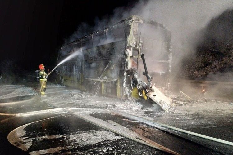 У Польщі згорів двоповерховий пасажирський автобус «Київ - Прага»