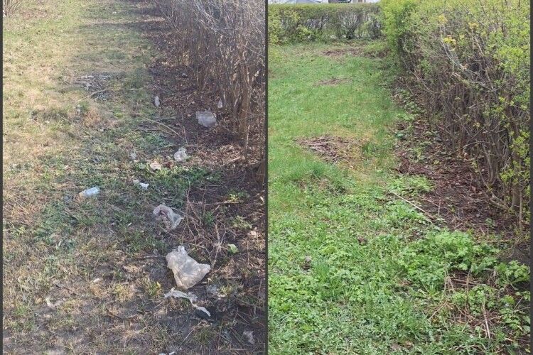 У Луцьку привели до ладу засмічений сквер