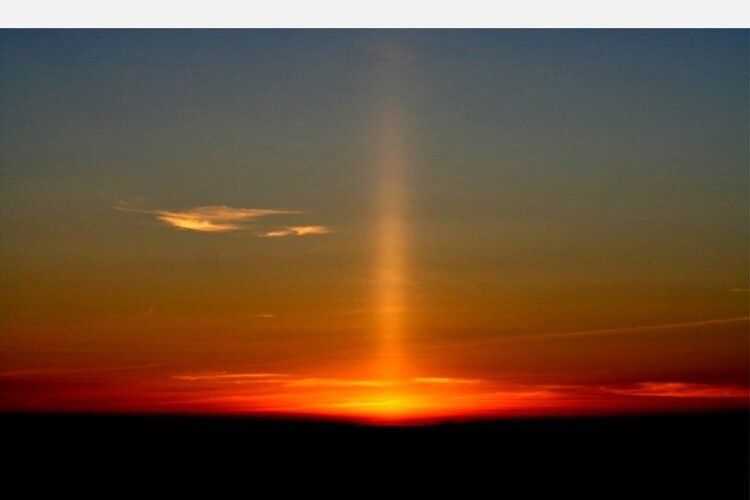 Над Волинню побачили «сонячний стовп» (Фото)