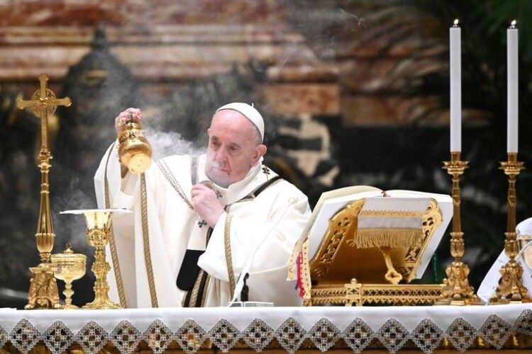 Під час Великодньої меси Папа Франциск сказав «Христос воскрес!» українською