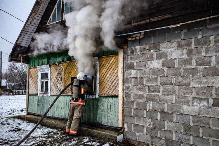 У селі на Волині горів житловий будинок