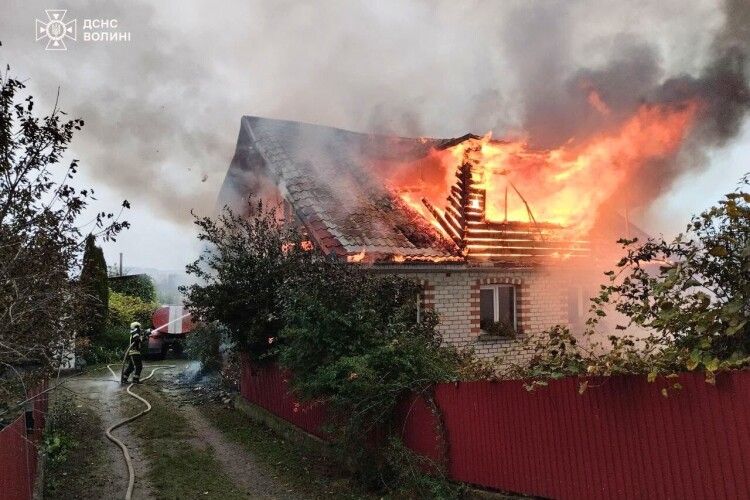 На Волині сталася велика пожежа в красивому будинку