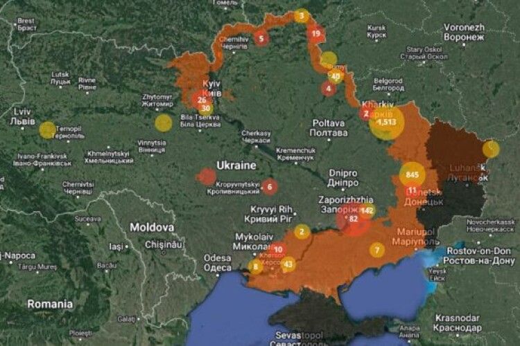 В Україні створили мапу замінованих територій