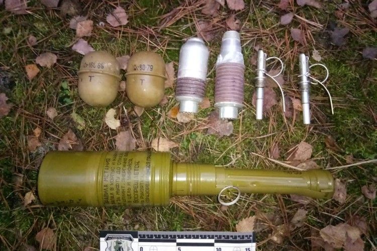 Під Куснищами виявили схованку зі зброєю та боєприпасами