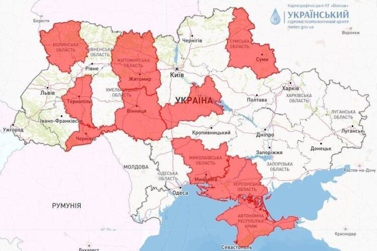 Волинь – серед регіонів, де оголошено надзвичайний рівень пожежної небезпеки