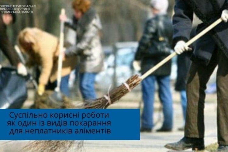 Понад 435 тисяч гривень «відробили» волинські боржники аліментів