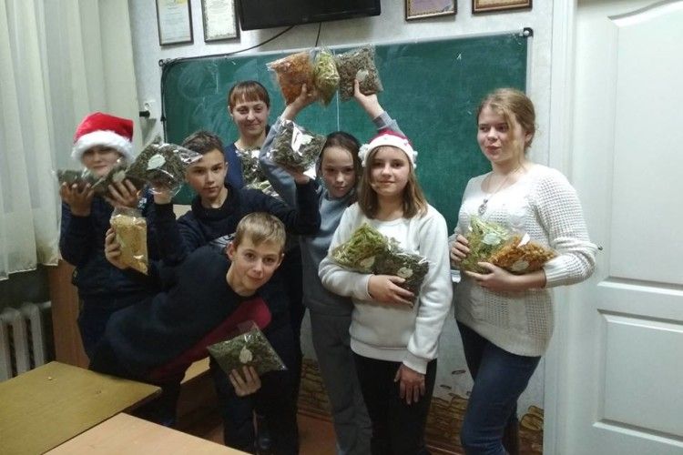 Ковельські юннати передали бійцям на схід цілющі чаї