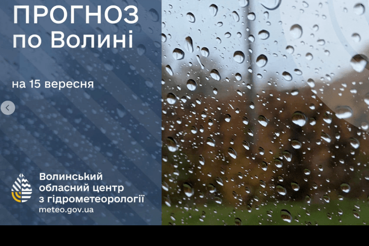 На Волині попереджають про небезпечні метеорологічні явища