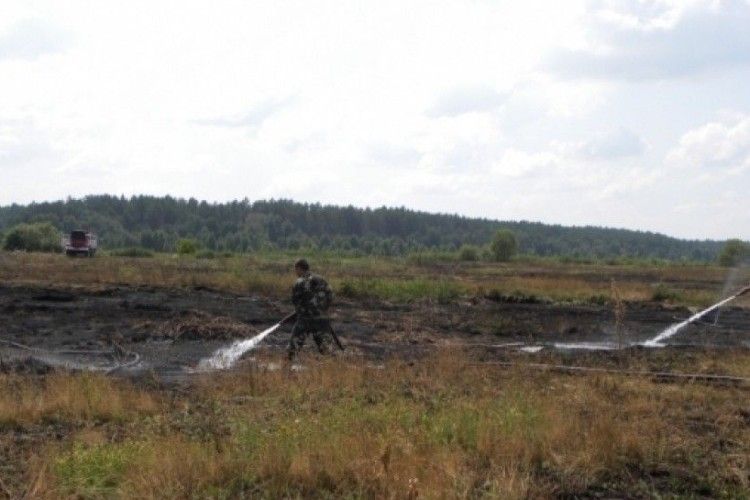 На Волині горіло 5 торфовищ