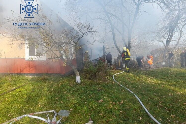 У селі на Волині горів житловий будинок 