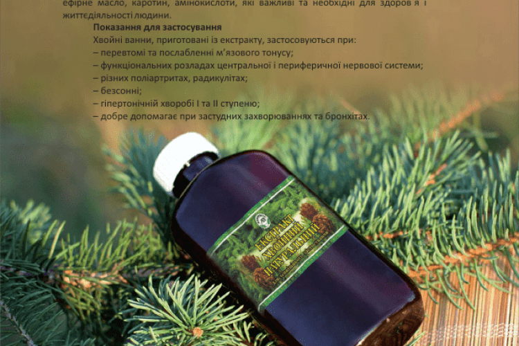 В Україні лише волинські лісівники виготовляють хвойний екстракт й ефірну олію 