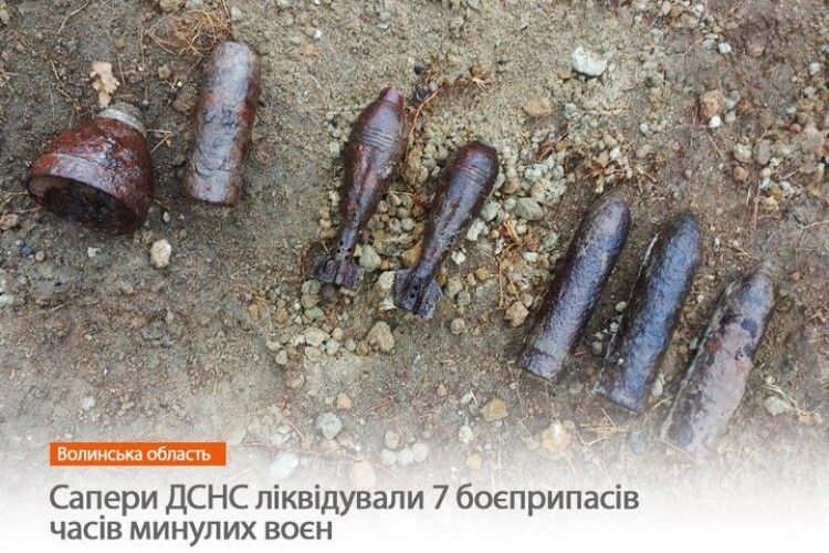 У Луцькому районі сапери знищили 7 боєприпасів