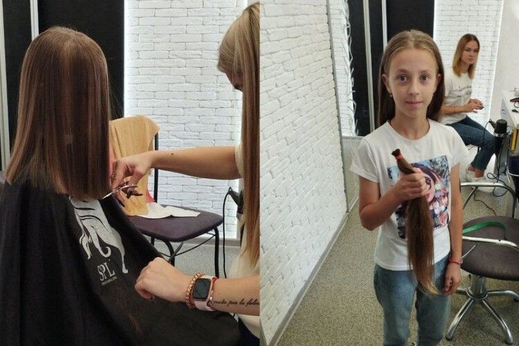 Волинська школярка продала волосся, а гроші перерахувала для наших воїнів (Відео)