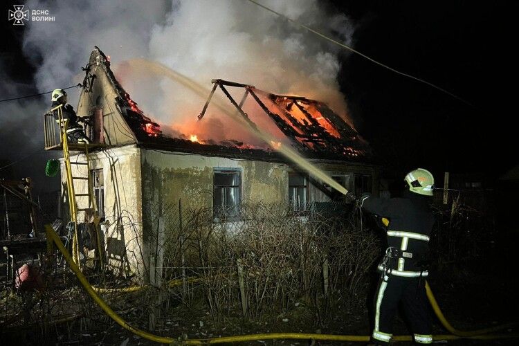 У колишньому райцентрі на Волині сталася велика пожежа