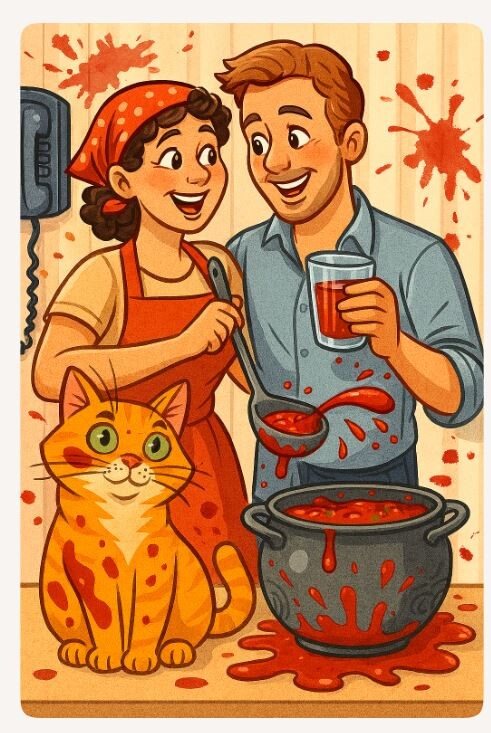 Ось так кулінарна катастрофа перетворилася на перше побачення, а борщ – на найсмачнішу історію кохання. Ілюстрація: copilot.microsoft.com.