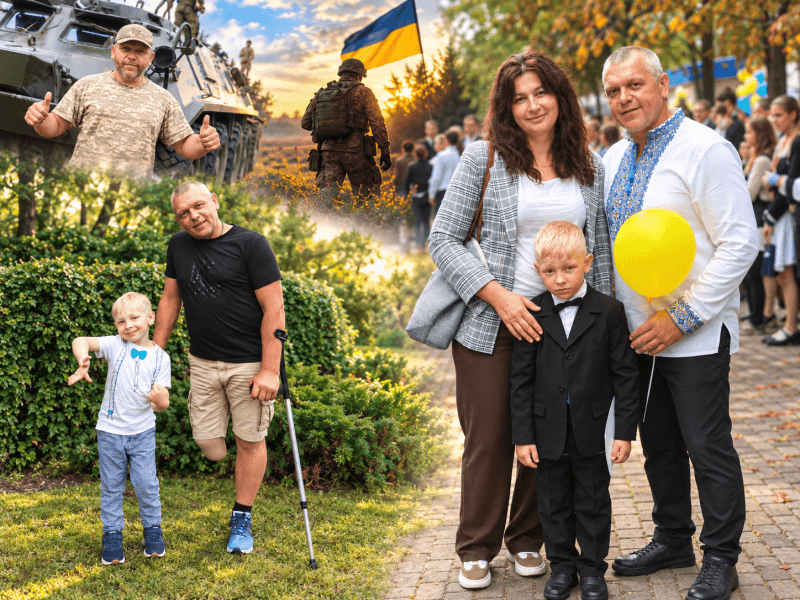 Від першої зустрічі сина з татом без ноги – до першого шкільного дзвоника. Павло Симонюк повернувся з війни не таким, як ішов, але зумів почати життя заново.
