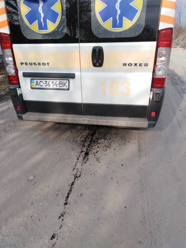 Наслідки поломки санітарного авто.