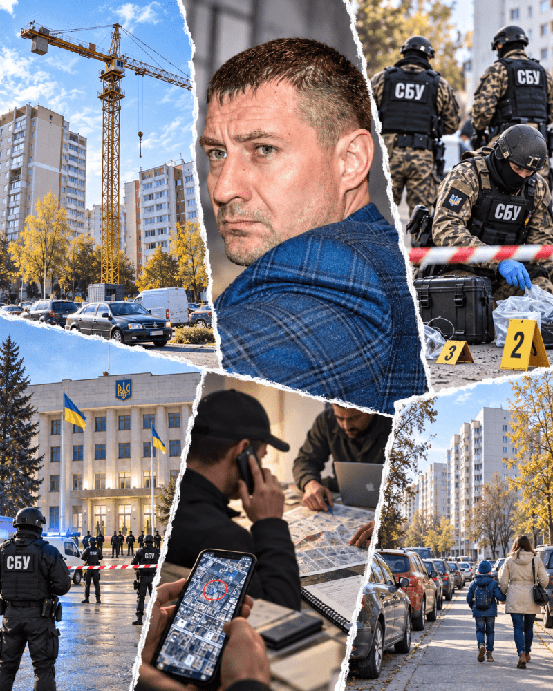У центрі – Олег Авер’янов, якого правоохоронці підозрюють  у причетності до організації терактів і замахів. Довкола –  можливі цілі, сліди спецоперації та місто, яке могло опинитися під ударом.  