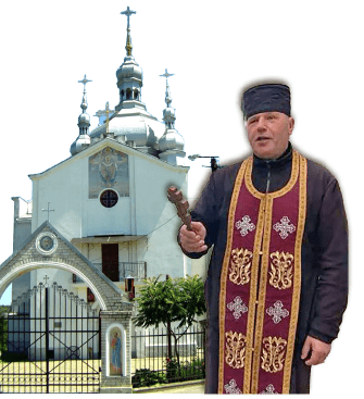 Отець Петро править у храмі Покрови Пресвятої Богородиці УГКЦ  в селі Березина Львівської області.