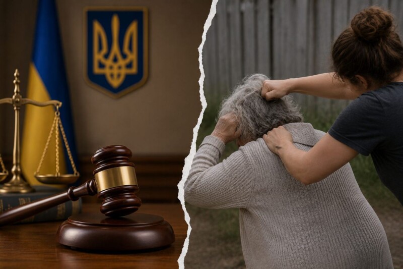 Обвинувачена схопила потерпілу за волосся та кілька разів ударила її кулаком по голові й обличчю.