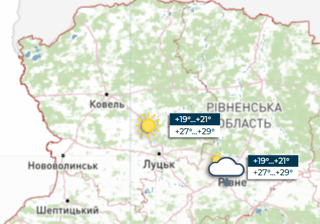 Фотоскрін: meteo.gov.ua.