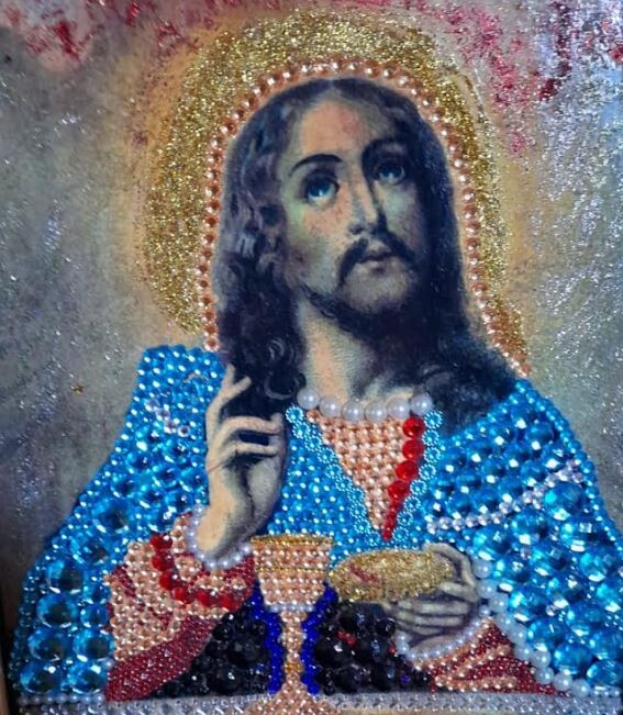 Ікона Євхаристії, оздоблена Діаною Баландін.