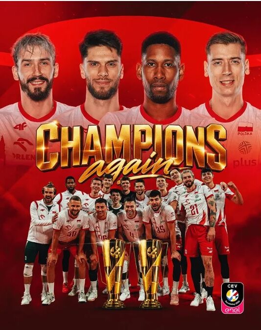 Польща – триразовий чемпіон Європи! Фотоколаж: CEV – European Volleyball.