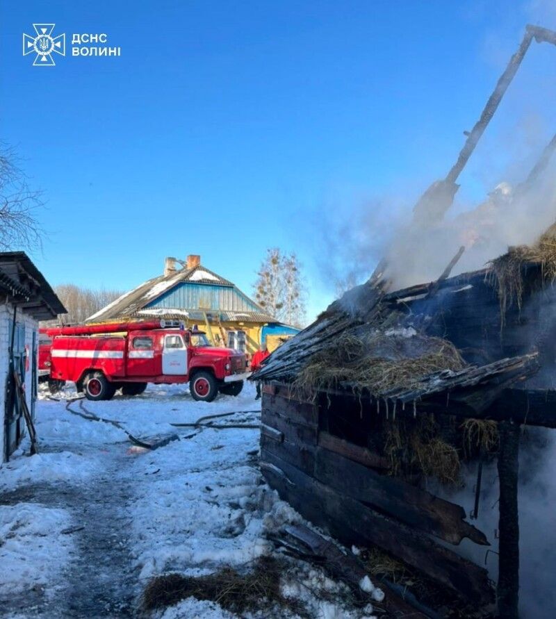 Момент ліквідації пожежі на Волині.