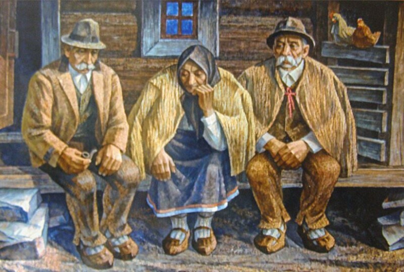 Картина «На порозі вічного» (1995) Володимира МИКИТИ. Фото: esu.com.ua.