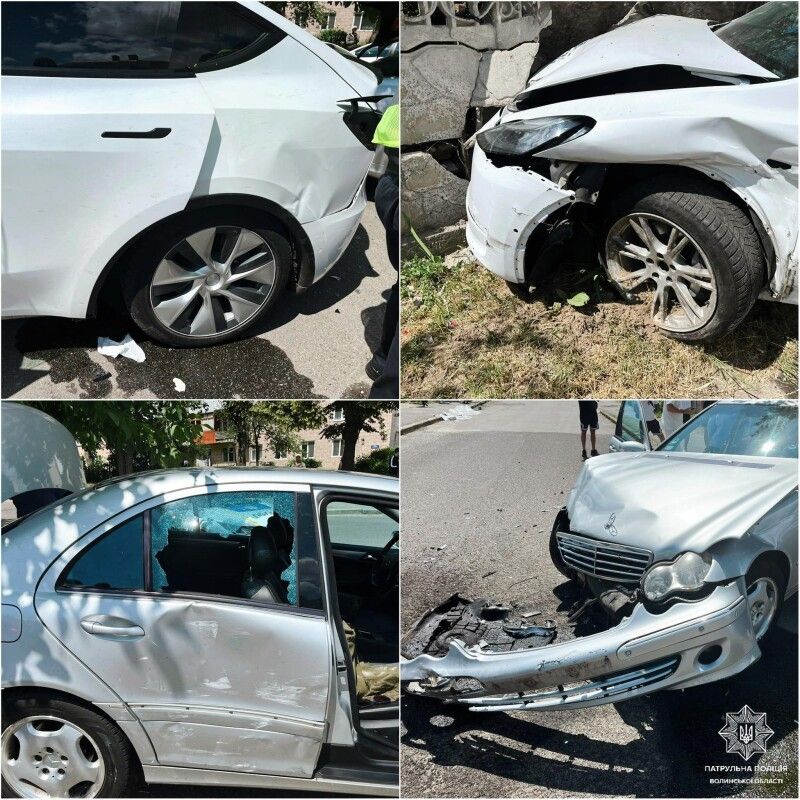 Обидва транспортні засоби отримали механічні пошкодження.