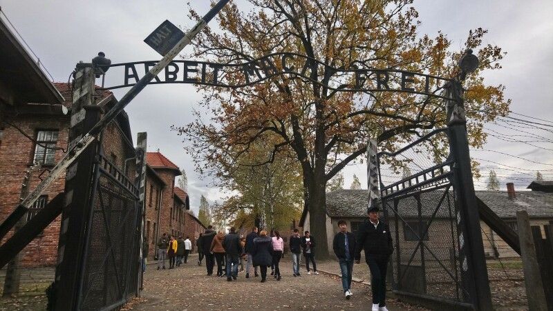 «Праця робить тебе вільним», – оманливий надпис на вхідних воротах в концтабір Аушвіц.