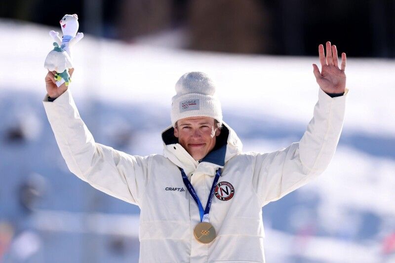 29-річний норвезький лижник Йоганнес Клебо здобув свою третю золоту медаль на Олімпіаді-2026. Фото: Getty Images.