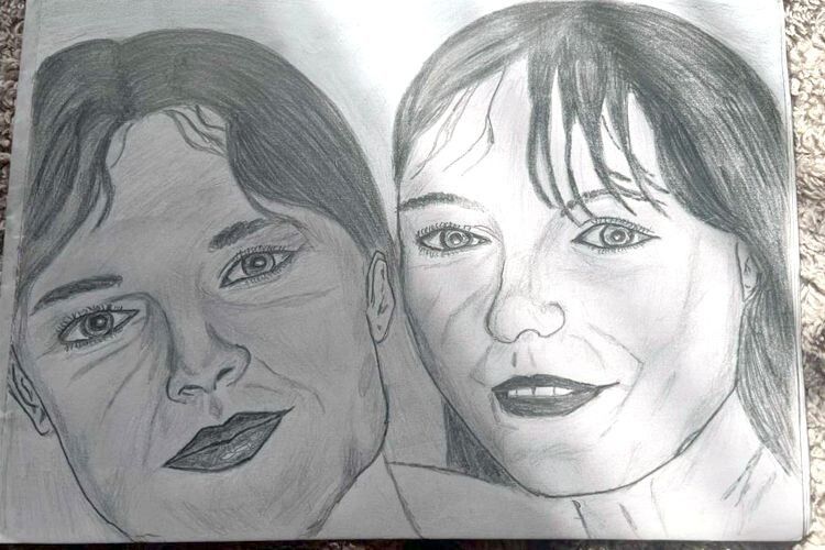 Після неволі Ігор Жуковський спочатку намалював себе з дружиною в юності.