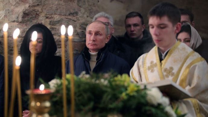 Путін на Різдво в минулому році, фото з відкритих джерел.