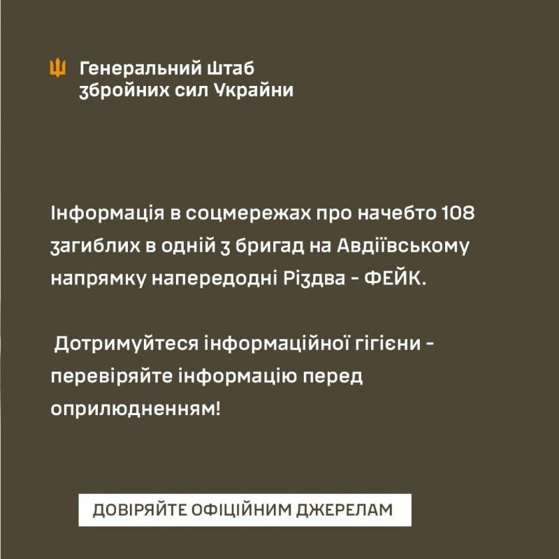 Інфографіка – Генштаб ЗСУ.