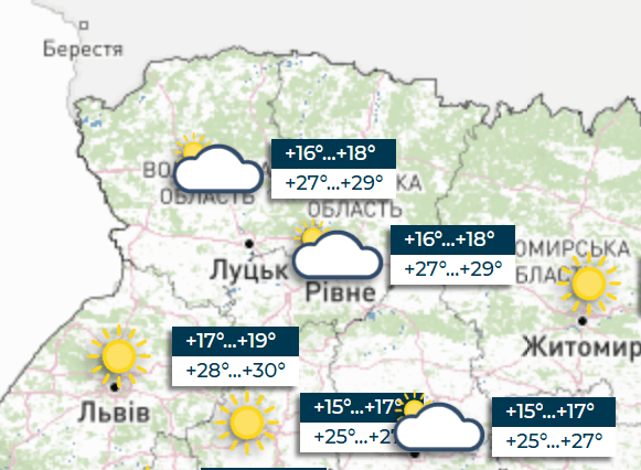 Фотоскрін: meteo.gov.ua.