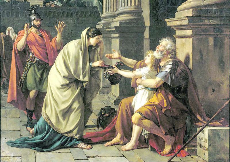 Картина художника Жак-Луї Давіда «Велізарій просить милостиню» (1781).