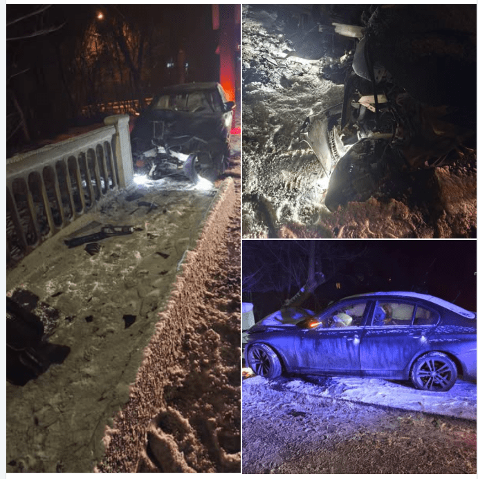 На місці ДТП на вулиці Набережній у Луцьку. Фото: Патрульна поліція Волині.