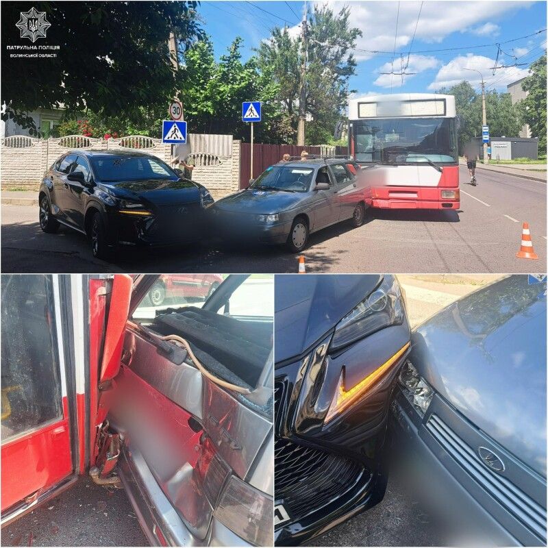 водій не вибрав безпечного інтервалу.
