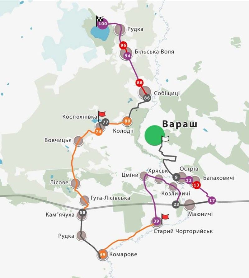 Цьогорічний маршрут веломарафону